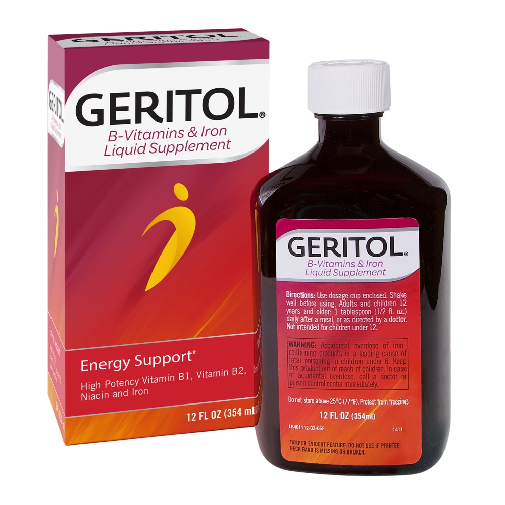 Geritol® Energy Support Liquid Supplement, 12 oz